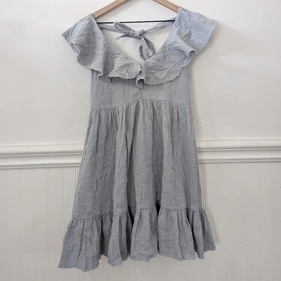 Promesa | Dresses | Promesa Boutique Crush On You Ruffled Crinkle Gauze  Cotton Mini Dress | Poshmark